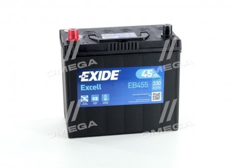 Акумулятор 45Ah-12v Exide EXCELL(234х127х220),L,EN330 EB455 (фото 1)