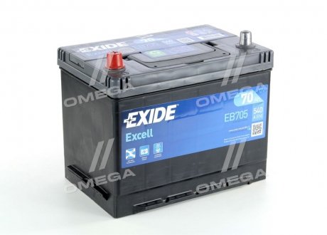 Аккумулятор 70Ah-12v EXCELL(266х172х223),L,EN540 Exide EB705 (фото 1)