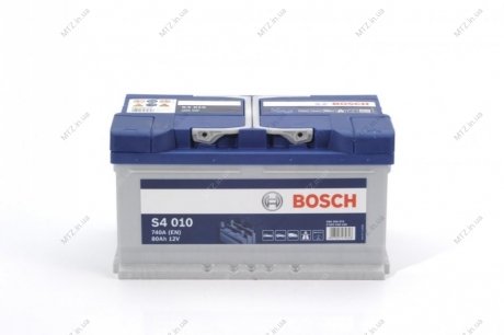 Аккумулятор 80Ah-12v (S4010) (315x175x175),R,EN740 BOSCH 0092S40100 (фото 1)