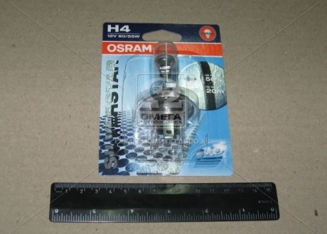Лампа фарная H4 12V 60/55W P43t Silverstar (+60%) blister (OSRAM) 64193SV2-BLI (фото 1)