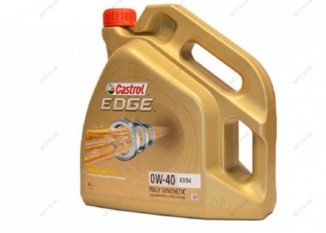 Олива моторн. Edge 0W40 А3/В4 (Каністра 4л) Castrol RB-EDG04B4-4X4L (фото 1)