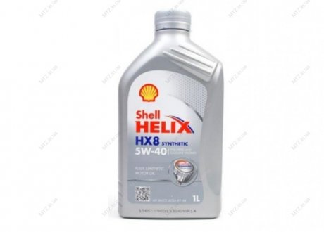 Олива моторн. Helix HX8 SAE 5W-40 SN / CF (Каністра 1л) SHELL 5W-40 SN/CF (фото 1)