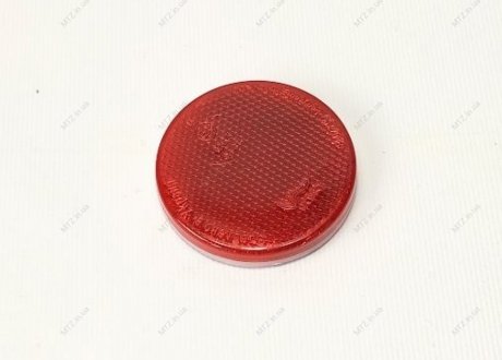 Катафот круглый с пластмассовым корпусом липучка (красный) (Украина) Руслан-комплект ФП-314 (фото 1)