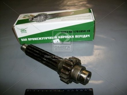 Вал проміжний КПП УАЗ 452,469 (31512) голий (вир-во УАЗ) Н/в 451-50-1701050