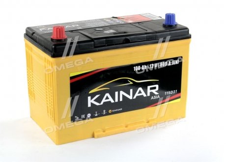 Аккумулятор 100Ah-12v KAINAR Asia (304x173x220),L,EN800 090 341 1 110 (фото 1)