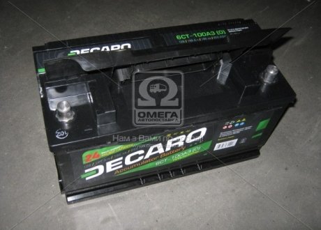 Акумулятор 100Ah-12v DECARO (353х175х190), R,EN850 6СТ-100 AЗЕ (0) (фото 1)