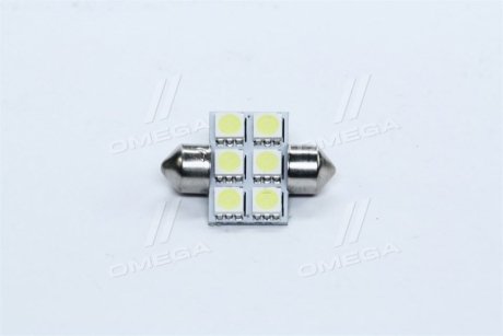 Лампа LED Софитные C5W 24V T11x31-S8.5 (6 SMD size5050) белый <> TEMPEST Tmp-08T11-24V (фото 1)