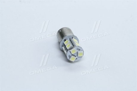 Лампа цоколь габарит, стоп, поворот, подсветка салона (номера) S25 (12SMD) BA15S 12V WHITE <> TEMPEST Tmp-01S25-12V (фото 1)