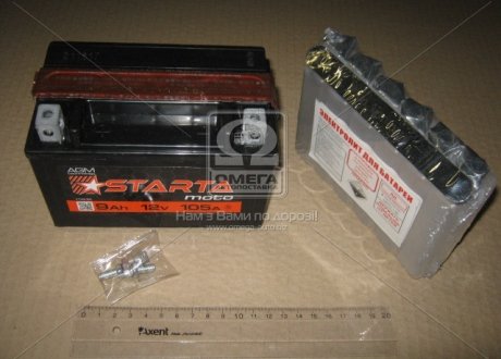 Аккумулятор 9Ah-12v STARTA AGM (148х86х104), EN105 YTX9-BS (фото 1)