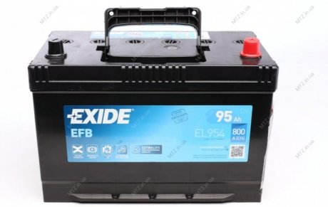 Акумулятор 95Ah-12v EFB (306х173х222),R,EN800 Exide EL954 (фото 1)