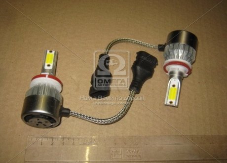 Лампа LED H11 12/24V 30W радіатор із вентил. 6000К, TC6 (Китай) H11 6000K (фото 1)