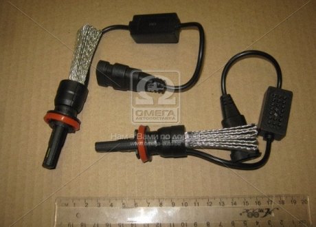 Лампа LED H11 12/24V Гнучкий радіатор (кіска) 6500К, F7 (Китай) H11(H8/H9/H16) COB (фото 1)