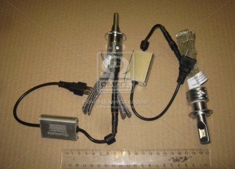Лампа LED H7 12/24V chip PHILIPS гибкий радиатор (косичка) метал. корпус, T30 (Китай) Н7 SMD 6500K (фото 1)