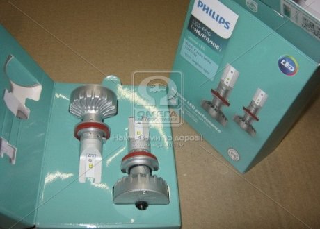 Лампа светодиодная LED FOG H8/H11/H16 Ultion +160 10W 6200K (Philips) 11366ULWX2 (фото 1)