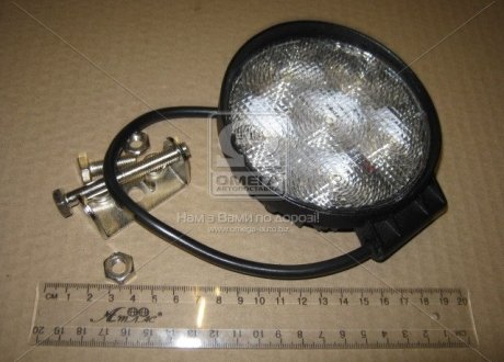 Фара LED круглая 18W, 6 ламп, 110*128мм, широкий луч 12/24V 6000K (ТМ) JUBANA 453701032 (фото 1)