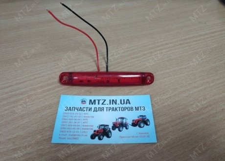 Фонарь габаритный 24V LED красный (9 диодов, 1 ряд) TEMPEST TP02-57-054 (фото 1)