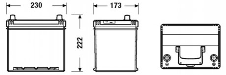 Аккумулятор 60Ah-12v EXCELL(230х172х220),R,EN480 (2-й сорт) Exide EB604 (фото 1)