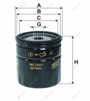 Фильтр масляный двигателя OPEL /OP541 (-Filtron) WIX WL7087 (фото 1)