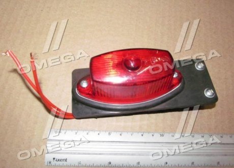 Фонарь габаритный задний, красный, на резиновой пластине, б/л, 135х50х46 Руслан-комплект Ф-419 (фото 1)