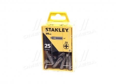 Насадка отверточная stanley 1/4" крестовая ph3 х 25 мм 25 шт(про-во STANLEY) 1-68-950 (фото 1)