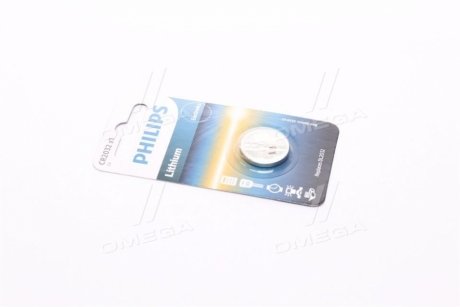 Батарейка CR2032 - 3.0V coin 1-blister (20.0 x 3.2) - Lithium Philips CR2032/01B (фото 1)