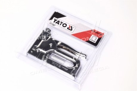 Степлер с регулятором силы : для скоб b = 11,3 мм, h = 4-14 мм, t = 0,7 мм [12/24], шт(про-во) YATO YT-7007