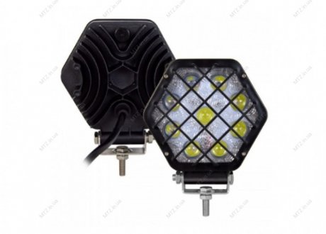 Фара LED шестиугольная 27W, 9 ламп, узкий луч <> Дорожная карта DK B2- 27W-G (фото 1)
