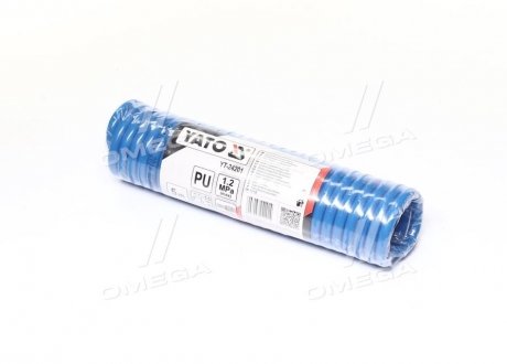 Шланг пневматический спиральный полиуретановый 5.5 х 8 мм 5 м(про-во YATO) YT-24201 (фото 1)