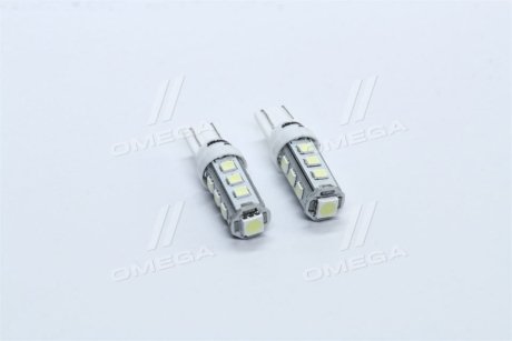 Лампа LED б/ц габарит та панель приладів T10 13SMD W5W 12V WHITE2шт. блістер <> TEMPEST TP-212T10-12V (фото 1)