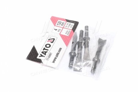 Набор из 4 зубил для пневмомолотка (про-во) YATO YT-09901 (фото 1)