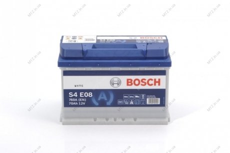 Акумулятор 70Ah-12v EFB (S4E08) (278x175x190),R,EN760 BOSCH 0092S4E081 (фото 1)