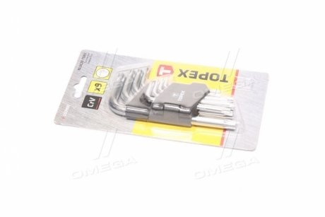 Ключи шестигранные Torx T10-T50, набор 9 шт.*1 уп. Topex 35D960 (фото 1)