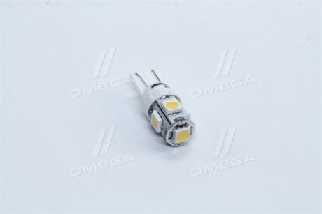 Лампа LED б/ц габарит и приборная панель T10-5 SMD (размер 5050) 24 ТЕПЛА БЕЛЫЙ <> TEMPEST Tmp-03T10-24V (фото 1)