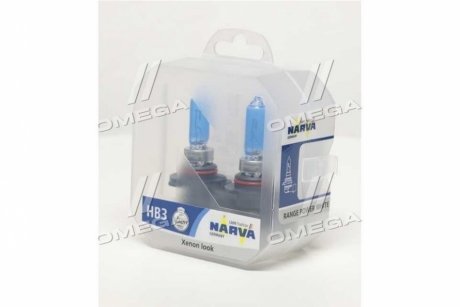 Лампа розжарювання TWIN SET Hb3 12v 65w RANGE POWER WHITE (вир-во) NARVA 48625S2 (фото 1)