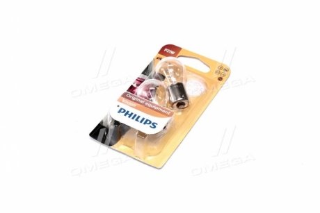 Лампа розжарювання P21W12V 21W BA15s (blister 2шт) (вир-во) Philips 12498B2 (фото 1)