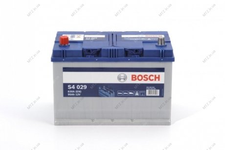Аккумулятор 95Ah-12v (S4029) (306x173x225),L,EN830(Азия)) BOSCH 0092S40290 (фото 1)