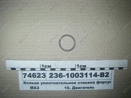 Кольцо уплотнительное стакана форсунки 029-035-36 Автодизель (ЯМЗ)- г.Ярославль 236-1003114-В2 (фото 1)