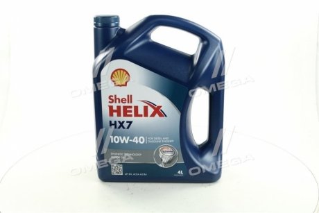 Моторна олива. Helix HX7 SAE 10W-40 (Каністра 4л))) SHELL 4107456 (фото 1)