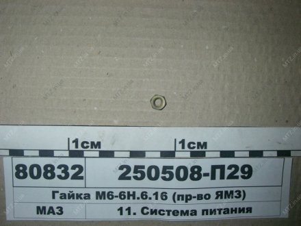Гайка М6-6Н.6.16 МАЗ 250508-П29 (фото 1)