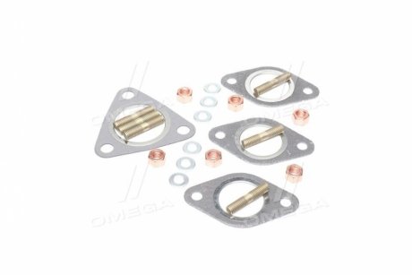 Р/к коллектора выпускного ЯМЗ 236 (крепление на 1 головку, прокладки,гайки,шайбы,шпильки) DETALKA 236-1008001