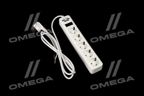 Мережевий фільтр, подовжувач з USB2 Optima Base 5 1,8m WHITE провід 3*0,75мм2 <> AXXIS Ax-1267 (фото 1)