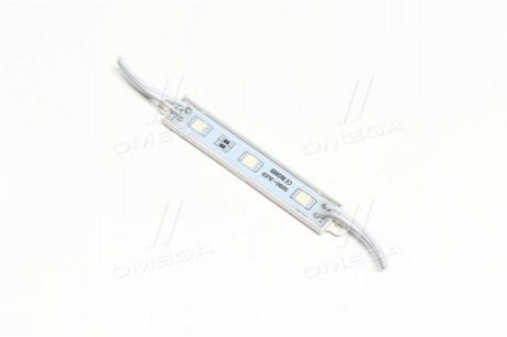 Диодный модуль 12V 3 SMD (5050) 0, цвет свечения бел. (75mm*12mm) (вы-во) Китай 12V/0,72w (фото 1)