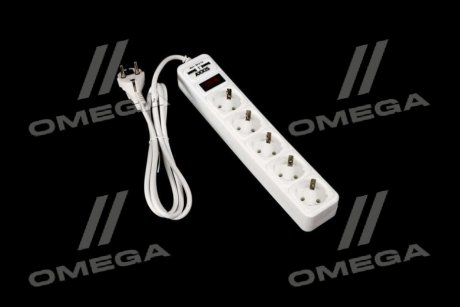 Мережевий фільтр, подовжувач з USB2 Optima Base 5 1,5m WHITE провід 3*0,75мм2<> AXXIS Ax-1265 (фото 1)