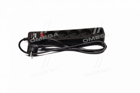 Мережевий фільтр, подовжувач з USB2 Optima Base 5 1,8m BLACK провід 3*0,75мм2<> AXXIS Ax-1266 (фото 1)