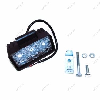 Фара LED прямокутна 18W, 6 ламп, 110*128мм, широкий промінь 12/24В Юбана 453701046