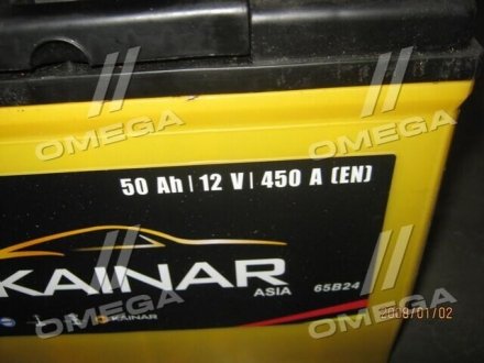 Аккумулятор 50Ah-12v Asia (236x129x220),R,EN450 Азия тонк.клемы KAINAR 045 343 0 110 ЖЧ (фото 1)
