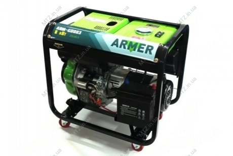 Генератор дизельний 8 кВт із електричним запуском, 220/380V, мідна обмотка <> ARMER ARM-GD003 (фото 1)