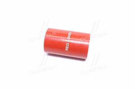 Патрубок радиатора КРАЗ 250,260 верхний (СИЛИКОН красный, D=40 мм, L=80 мм) RED LORRY 250-1303024 (фото 1)