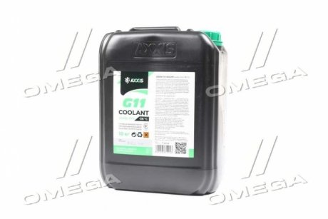 Антифриз GREEN G11 Сoolant Ready-Mix -36°C<> (зеленый) (Канистра 10) AXXIS AX-P999-G11GR RDM10 (фото 1)