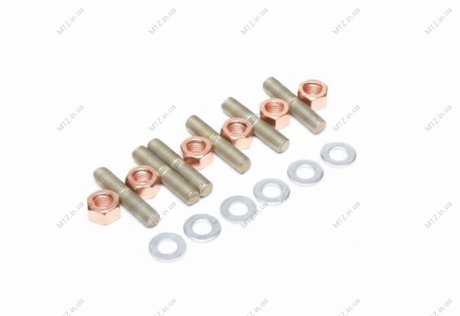 Р/к коллектора выпускного ЯМЗ 236 (крепление на 1 головку, гайки, шайбы, шпильки) DETALKA 236-1008001